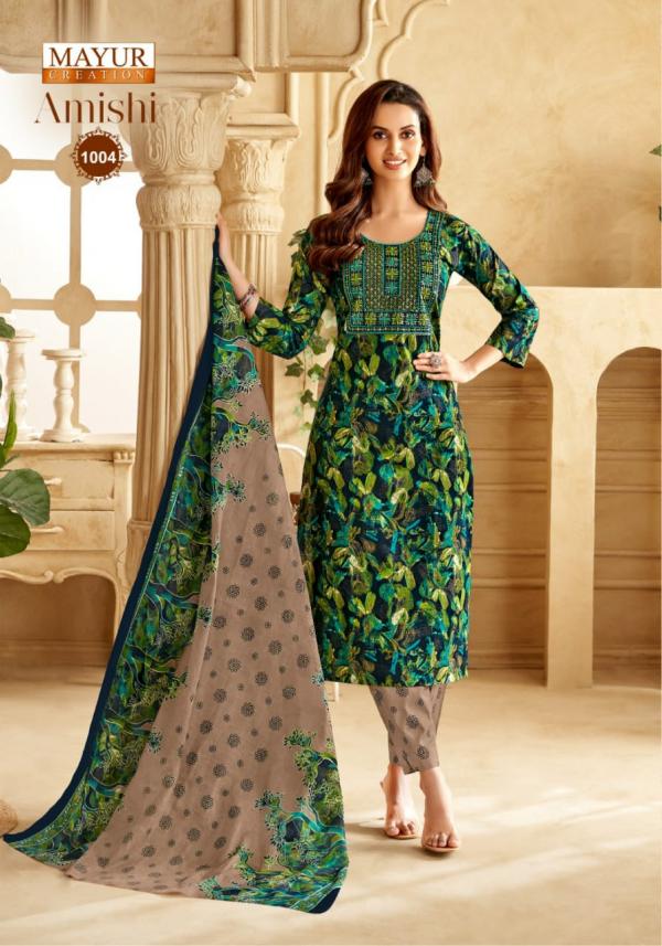 Mayur Amishi Vol 1 Cotton Printed Stylish Kurti Bottom With Dupatta